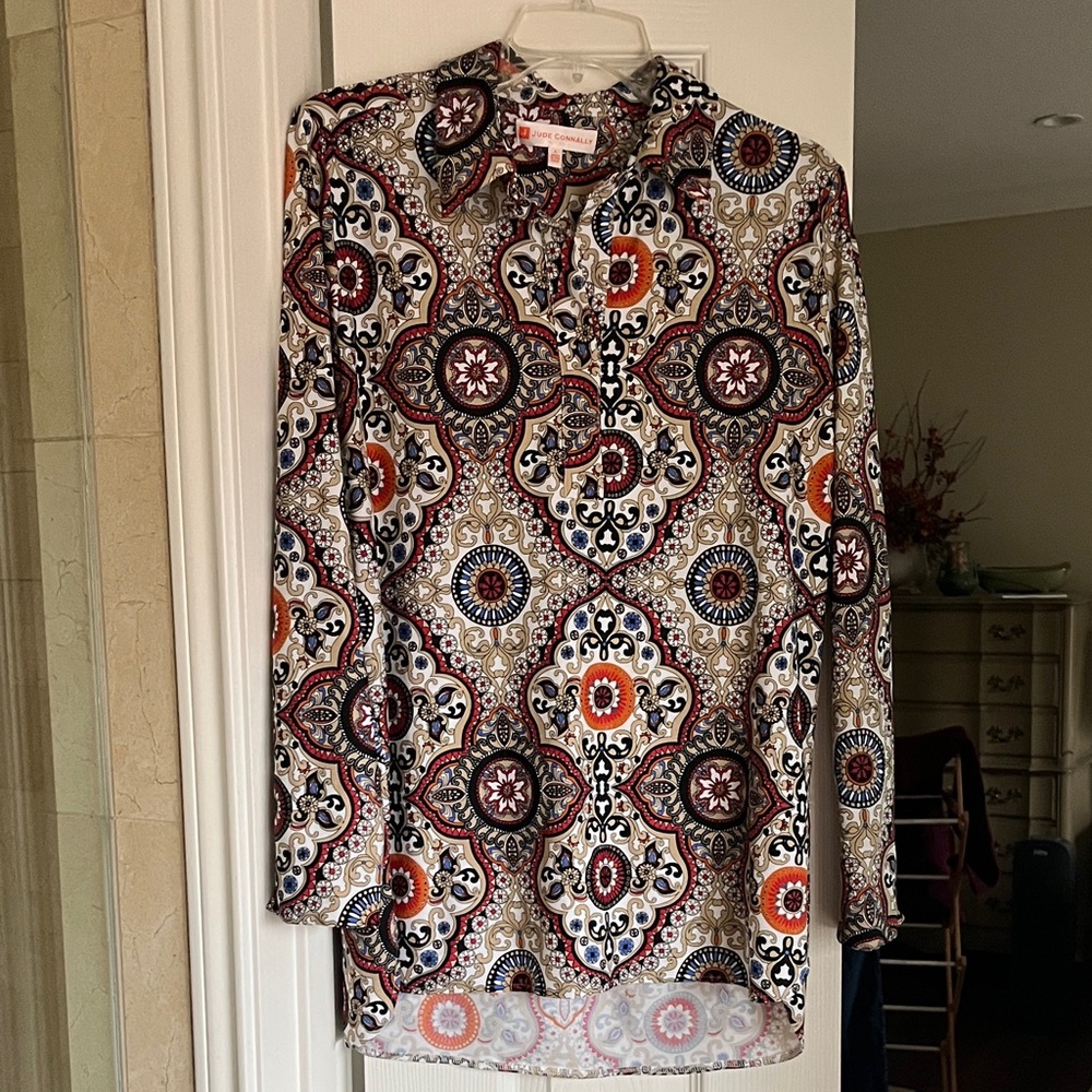 Jude Connally Cream Multicolor Paisley Medallion Tunic